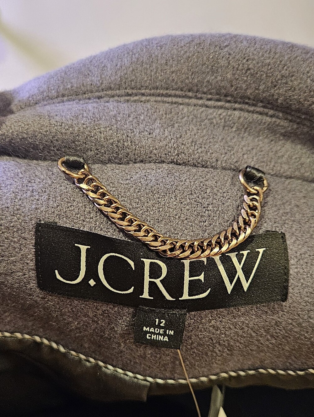 J. Crew Classic peacoat jacket double breasted coat Italian wool blend melton - Picture 7 of 16
